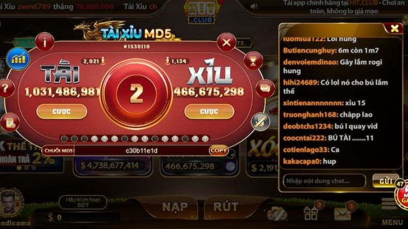 Tài xỉu MD5 2 Tài xỉu MD5 game cá cược với nhiều tính năng hữu ích