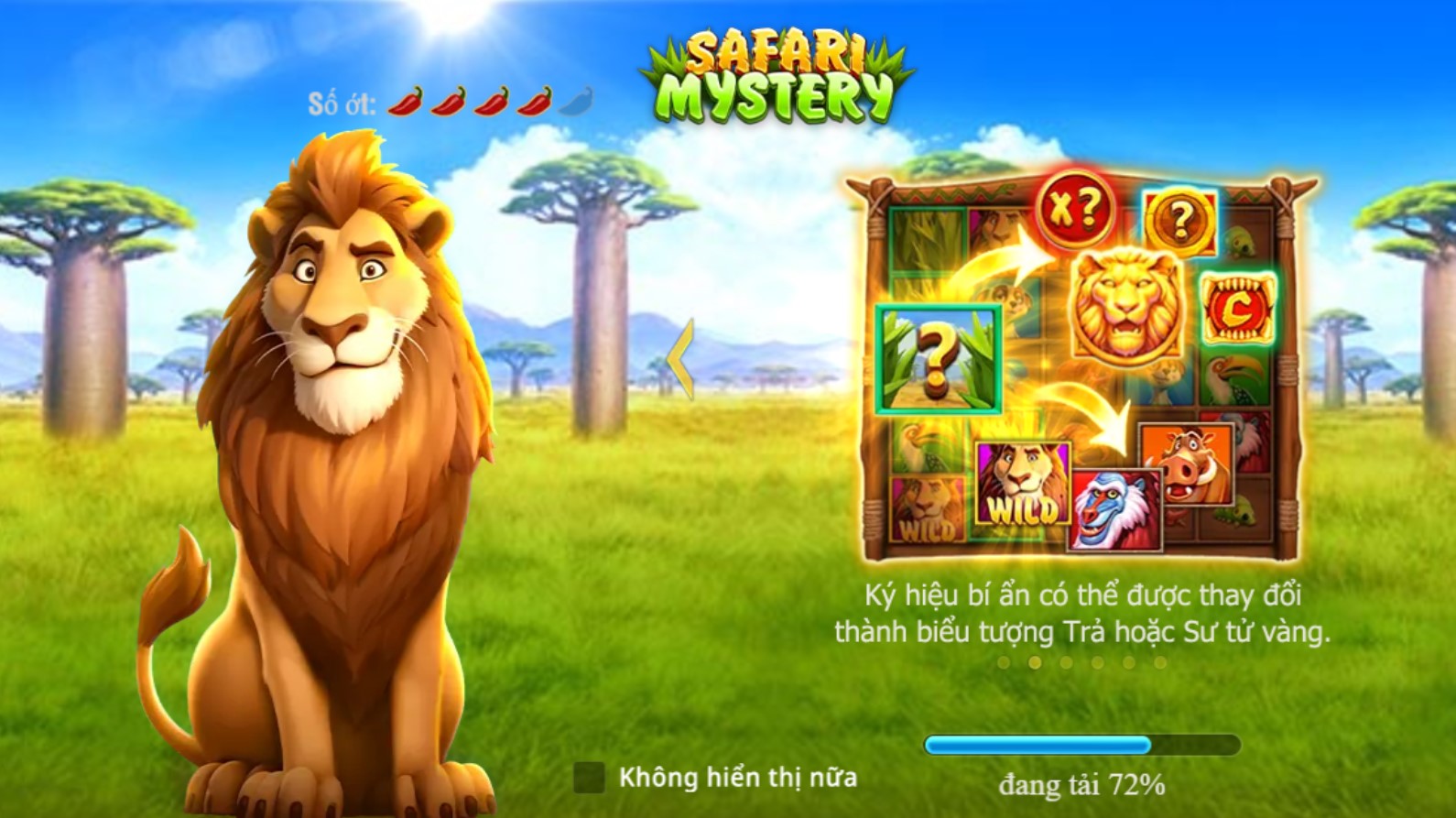 Nổ hũ Bí ẩn Safari 1 Nổ hũ Bí ẩn Safari lấy cảm hứng từ vùng đất châu Phi hoang dã